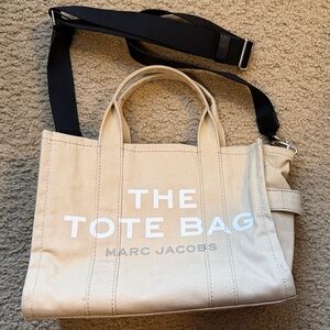 Marc Jacobs Cream Tote with Black Strap